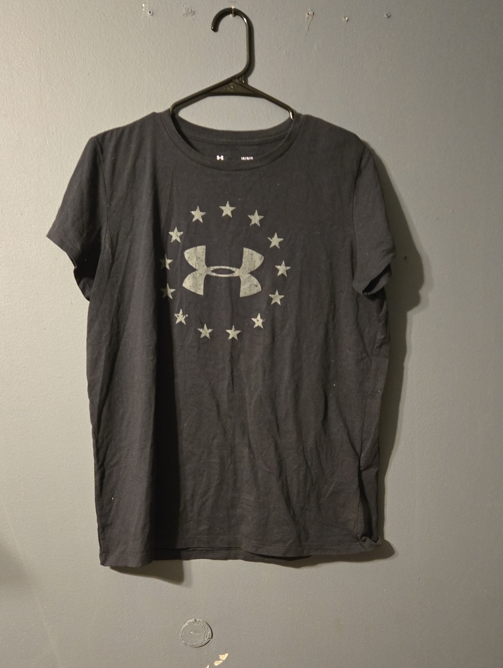 Under Armour Black Tee with Gray Star Circle Logo